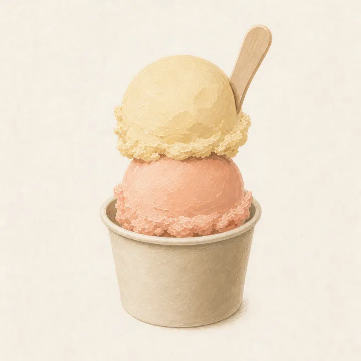 Ice cream in a cup