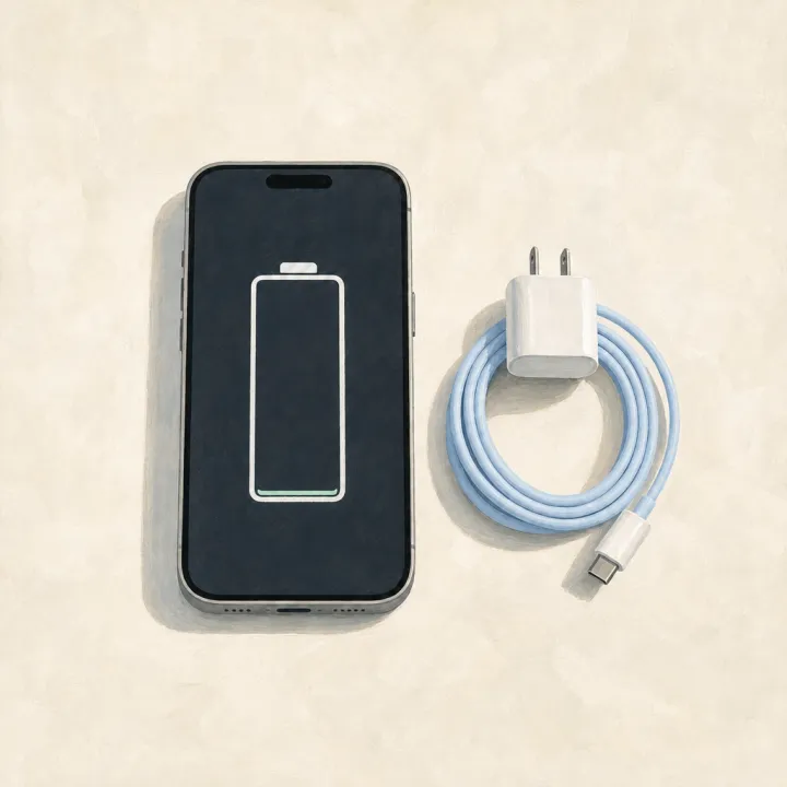 Phone battery almost empty