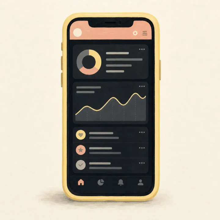 Phone in dark mode